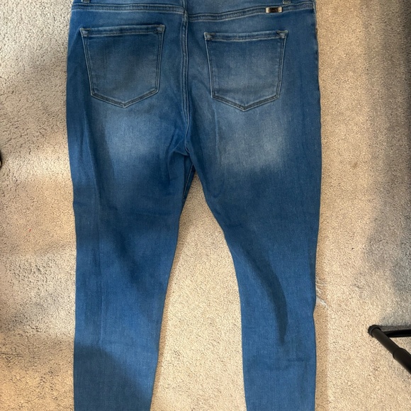 Kancan Distressed Skinny Jeans Medium Wash 5 Button Fly - Picture 4 of 5